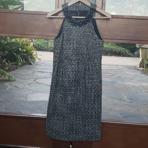 Bkack & white tweed cocktail dress.